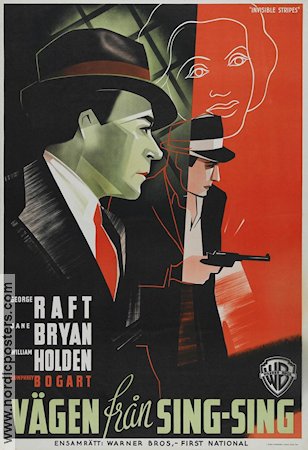 Invisible Stripes 1940 movie poster Humphrey Bogart George Raft Jane Bryan William Holden