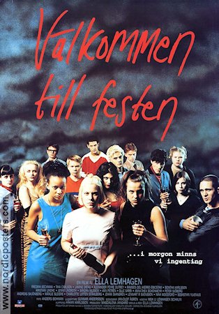 Välkommen till festen 1997 movie poster Charlotte Ståhlberg Fredrik Beckman Tina Carlson Ella Lemhagen