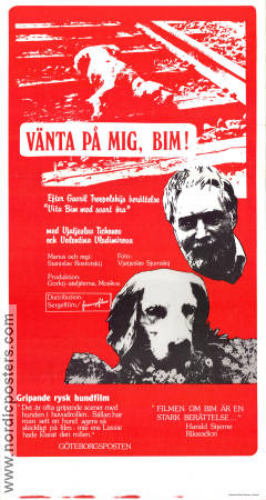 Vänta på mig Bim 1981 poster Vyacheslav Tikhonov Valentina Vladimirova Mikhail Dadyko Stanislav Rostotskiy Hundar Ryssland