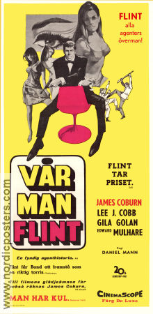 Our Man Flint 1966 movie poster James Coburn Lee J Cobb Gila Golan Daniel Mann Agents