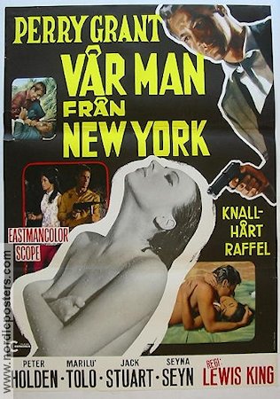 Vår man från New York 1968 movie poster Perry Grant Ladies Agents