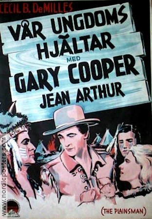 Vår ungdoms hjältar 1936 poster Gary Cooper Jean Arthur Cecil B DeMille