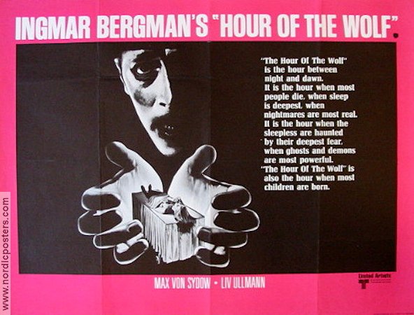 Vargtimmen 1968 poster Liv Ullmann Max von Sydow Ingrid Thulin Ingmar Bergman