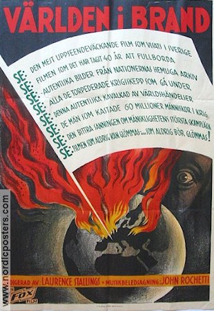 Världen i brand 1934 poster Laurence Stallings Krig