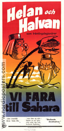 Vi fara till Sahara 1939 poster Stan Laurel Oliver Hardy Jean Parker A Edward Sutherland