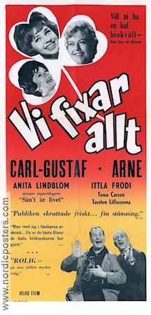 Vi fixar allt 1962 movie poster Carl-Gustaf Lindstedt Anita Lindblom