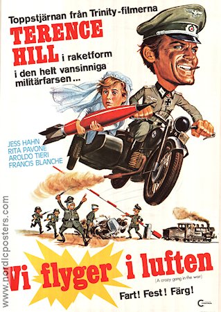 A Crazy Gang in the War 1975 movie poster Terence Hill Motorcycles