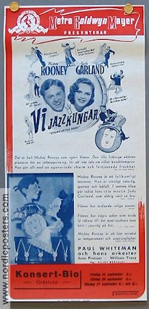 Strike up the Band 1941 movie poster Mickey Rooney Judy Garland Busby Berkeley Dance Jazz
