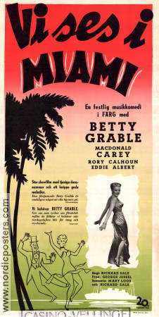 Meet Me After the Show 1951 movie poster Betty Grable Macdonald Carey Rory Calhoun Richard Sale Musicals