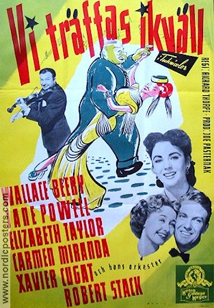 A Date with Judy 1949 movie poster Elizabeth Taylor Wallace Beery Dance