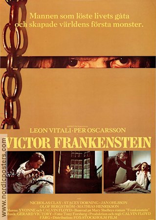 Victor Frankenstein 1977 poster Per Oscarsson Jan Ohlsson Calvin Floyd