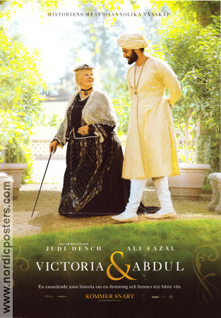 Victoria and Abdul 2017 movie poster Judi Dench Ali Fazal Tim Pigott-Smith Stephen Frears