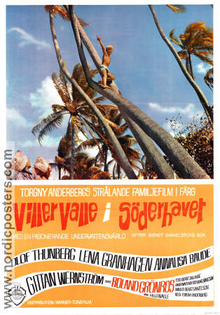 Villervalle i Söderhavet 1968 poster Olof Thunberg Anna-Lisa Baude Lena Granhagen Torgny Anderberg Från TV