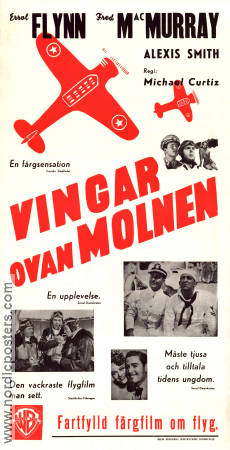 Vingar ovan molnen 1941 poster Errol Flynn Fred MacMurray Michael Curtiz Flyg