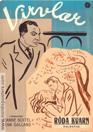 Virvlar 1935 poster Jeanne Boitel Jean Galland Maurice Maillot Edmond T Gréville Art Deco Konstaffischer