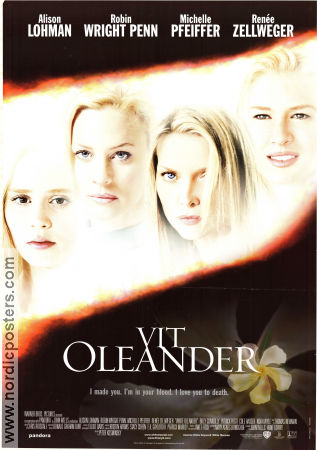 White Oleander 2002 movie poster Michelle Pfeiffer Renée Zellweger Robin Wright Alison Lohman Peter Kosminsky