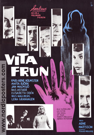 Vita frun 1962 movie poster Karl-Arne Holmsten Anita Björk Nils Asther Nils Hallberg Arne Mattsson Find more: Hillman