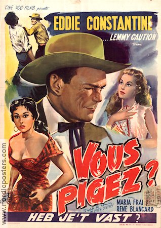 Vous pigez 1955 movie poster Eddie Constantine