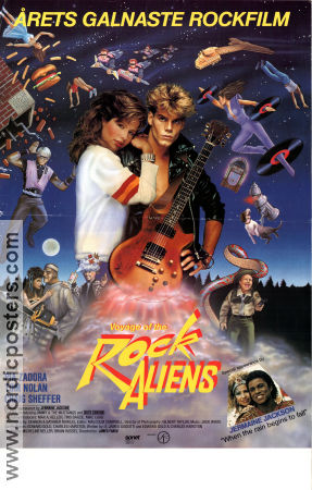 Voyage of the Rock Aliens 1984 poster Pia Zadora Craig Sheffer Tom Nolan James Fargo Rock och pop