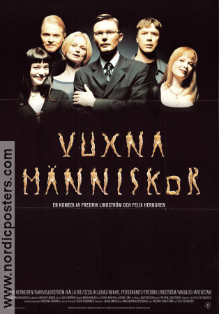 Vuxna människor 1999 movie poster Fredrik Lindström Karin Bjurström Mikael Persbrandt Felix Herngren