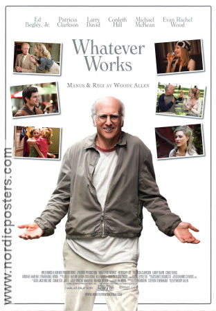 Whatever Works 2009 movie poster Larry David Evan Rachel Wood Henry Cavill Woody Allen