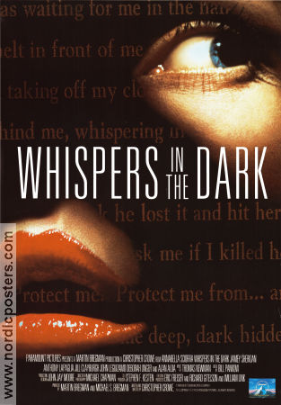 Whispers in the Dark 1992 movie poster Annabella Sciorra Jamey Sheridan Alan Alda Christopher Crowe