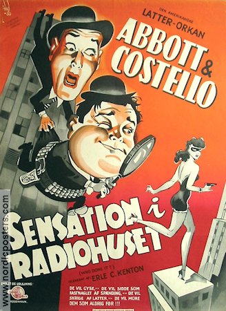 Who Done It 1949 poster Abbott and Costello Bilar och racing