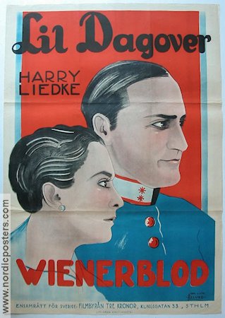 Kaiserwaltzer 1933 movie poster Lil Dagover Harry Liedke Poster artwork: Mauritz Moje Åslund