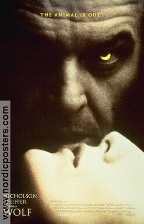 Wolf 1994 poster Jack Nicholson Michelle Pfeiffer Mike Nichols