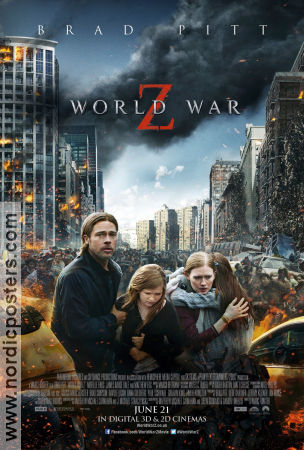 World War Z 2013 poster Brad Pitt Mireille Enos Daniella Kertesz Marc Forster