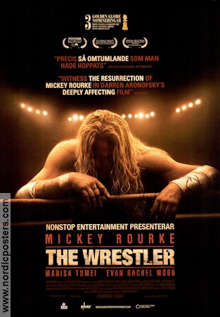 The Wrestler 2008 poster Mickey Rourke Marisa Tomei Evan Rachel Wood Darren Aronofsky Sport