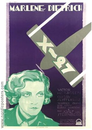 Dishonored 1931 movie poster Marlene Dietrich Victor McLaglen Planes