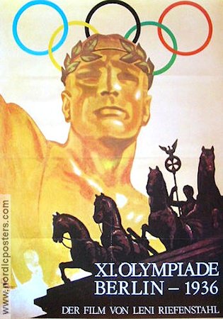XI Olympiade Berlin 1936 1938 movie poster Leni Riefenstahl Olympic