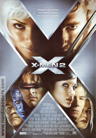 X2: X-Men United 2003 movie poster Patrick Stewart Hugh Jackman Halle Berry Bryan Singer Find more: Marvel From comics