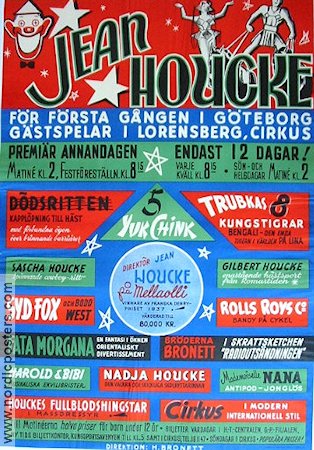 Cirkus 1940 affisch Jean Houcke Cirkus