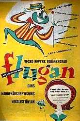 Flugan Veckorevyn Vem blir årets vokalist 1957 affisch Akke Carlsson Lars Lönndahl Hitta mer: Revy