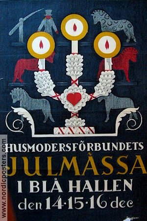 Husmodersförbundets julmässa 1928 poster Find more: Advertising