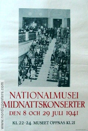 Nationalmusei midnattskonserter 1941 affisch Hitta mer: Nationalmuseum