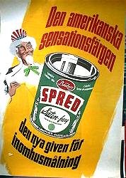 Beckers Spred den amerikanska sensationsfärgen 1950 poster Find more: Advertising
