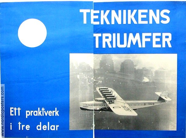 Teknikens triumfer 1933 affisch Flyg