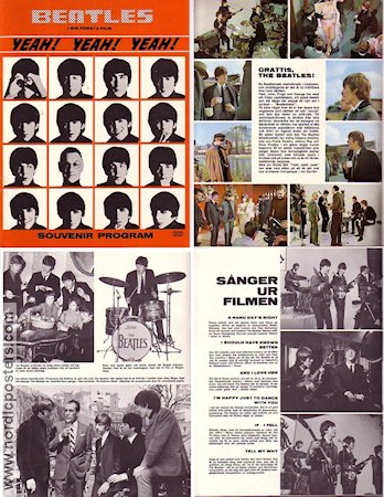 A Hard Day´s Night 1964 movie poster Beatles John Lennon Paul McCartney Richard Lester Rock and pop Musicals