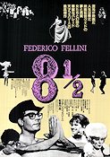 8 1-2 1963 movie poster Marcello Mastroianni Claudia Cardinale Anouk Aimée Federico Fellini