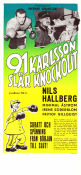 91 Karlsson slår Knockout 1957 movie poster Nils Hallberg Minimal Åström Irene Söderblom Ingemar Johansson Gösta Lewin Boxing From comics