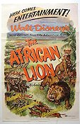 The African Lion 1955 poster Dokumentärer Katter