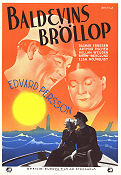 Baldevins bröllop 1938 movie poster Edvard Persson Arthur Fischer Dagmar Ebbesen Gideon Wahlberg Ships and navy Skärgård Eric Rohman art