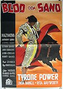 Blood and Sand 1941 movie poster Tyrone Power Linda Darnell Rita Hayworth Rouben Mamoulian Poster artwork: Gösta Åberg