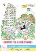 BO87 Svensk Bostadsmässa Umeå 1987 affisch Affischkonstnär: Folke Nordlinder