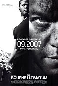 The Bourne Ultimatum 2007 poster Matt Damon Julia Stiles Paul Greengrass