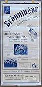 Bränningar 1935 movie poster Sten Lindgren Ingrid Bergman