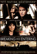 Breaking and Entering 2006 poster Jude Law Juliette Binoche Robin Wright Penn Anthony Minghella